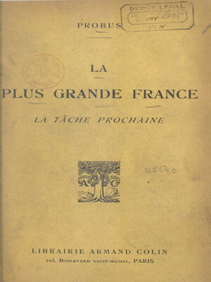cover image of La plus grande France